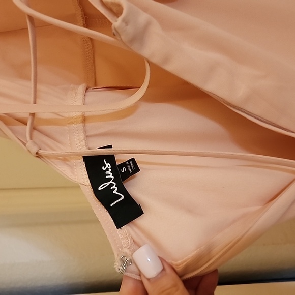 Lulus Luxurious Love Blush Lace Up Maxi Dress. Out of stock. - Picture 4 of 5